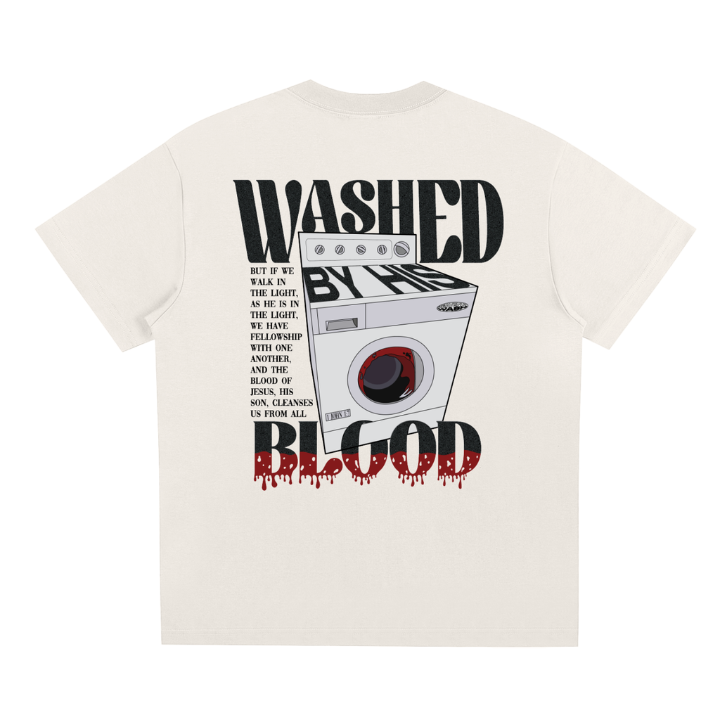 WASHED BY HIS BLOOD OVERSIZED TEE