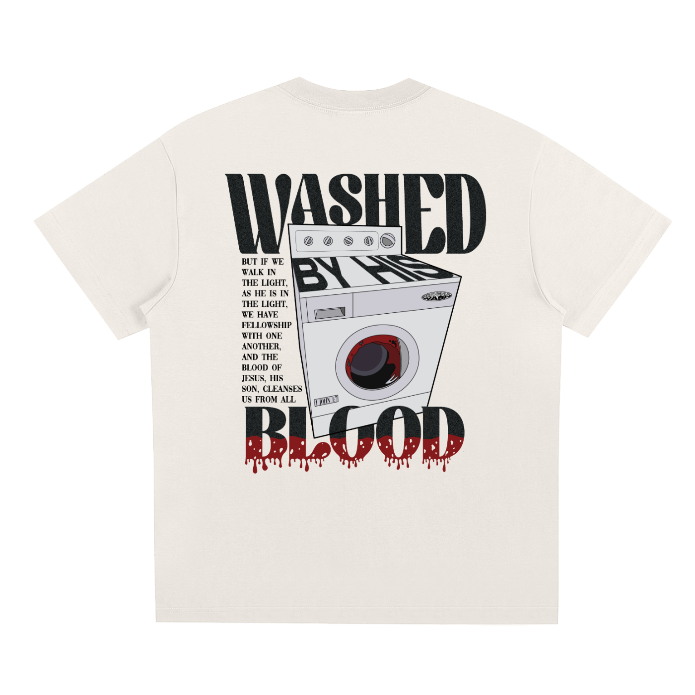 WASHED BY HIS BLOOD OVERSIZED TEE