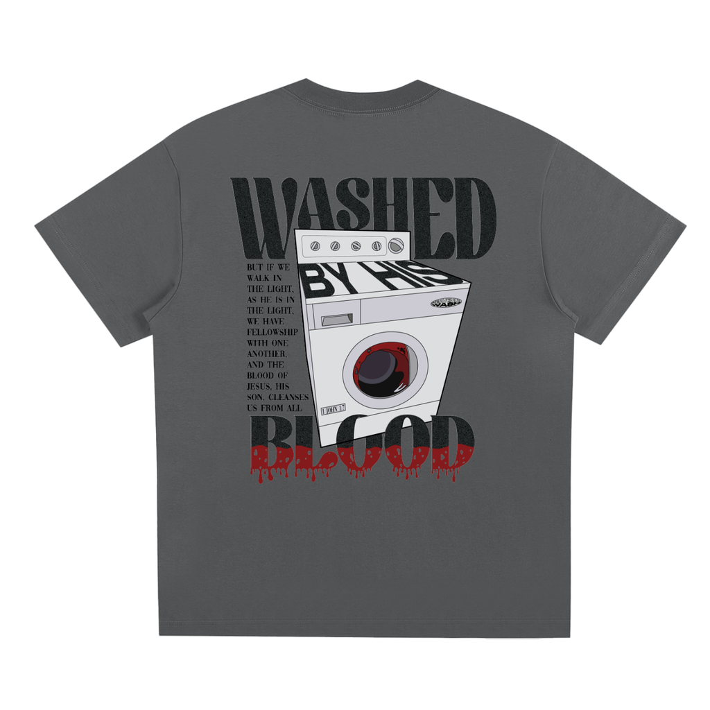 WASHED BY HIS BLOOD OVERSIZED TEE