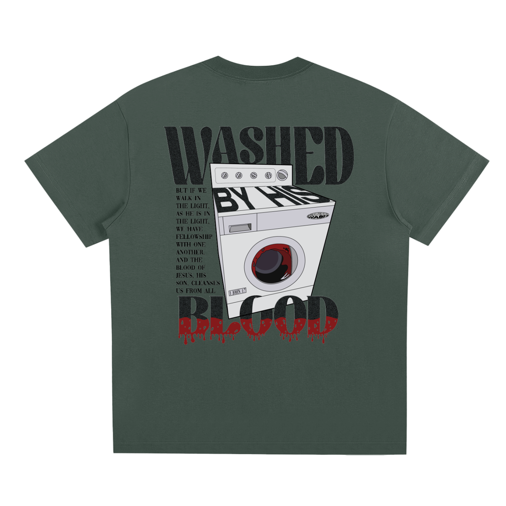 WASHED BY HIS BLOOD OVERSIZED TEE