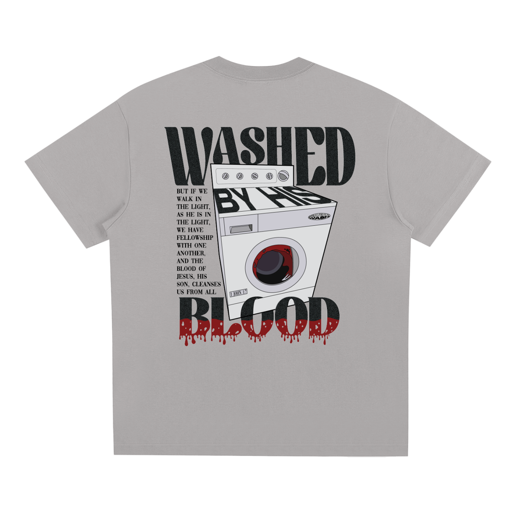 WASHED BY HIS BLOOD OVERSIZED TEE