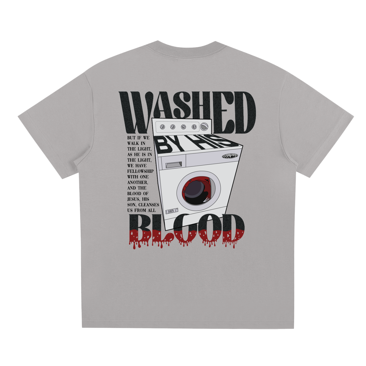 WASHED BY HIS BLOOD OVERSIZED TEE
