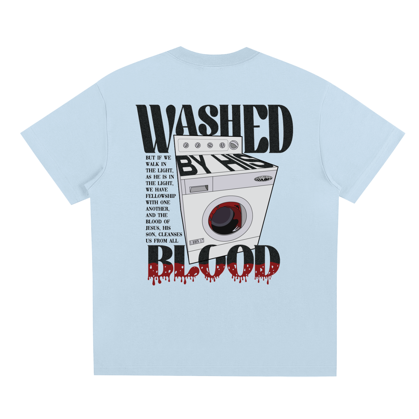 WASHED BY HIS BLOOD OVERSIZED TEE